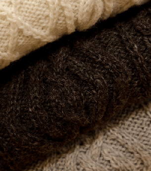 stacked aran jumpers